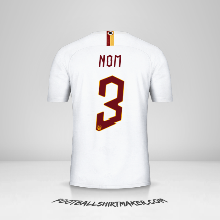 Maillot AS Roma Cup 2019/20 Extérieur -  nom - 3