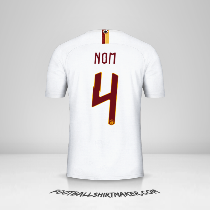 Maillot AS Roma Cup 2019/20 Extérieur -  nom - 4