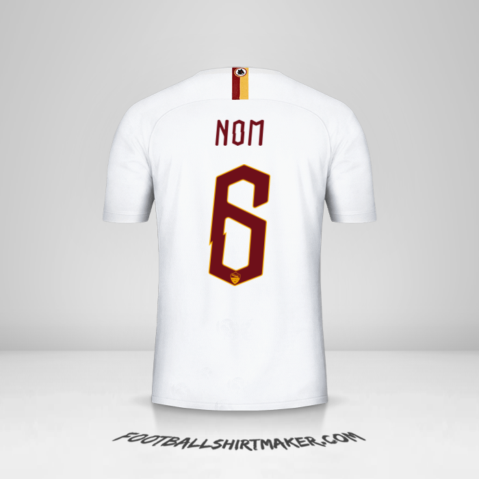 Maillot AS Roma Cup 2019/20 Extérieur -  nom - 6