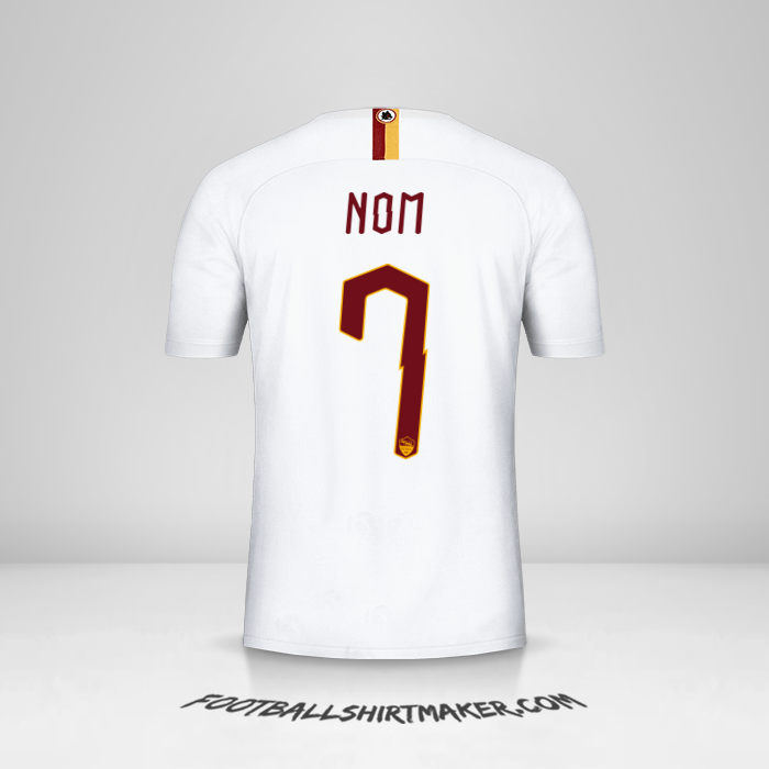 Maillot AS Roma Cup 2019/20 Extérieur -  nom - 7