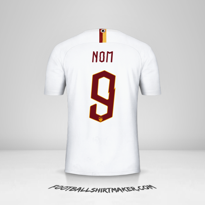 Maillot AS Roma Cup 2019/20 Extérieur -  nom - 9