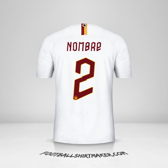 Jersey AS Roma Cup 2019/20 Visita -  nombre - 2