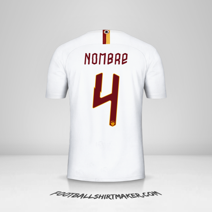 Jersey AS Roma Cup 2019/20 Visita -  nombre - 4