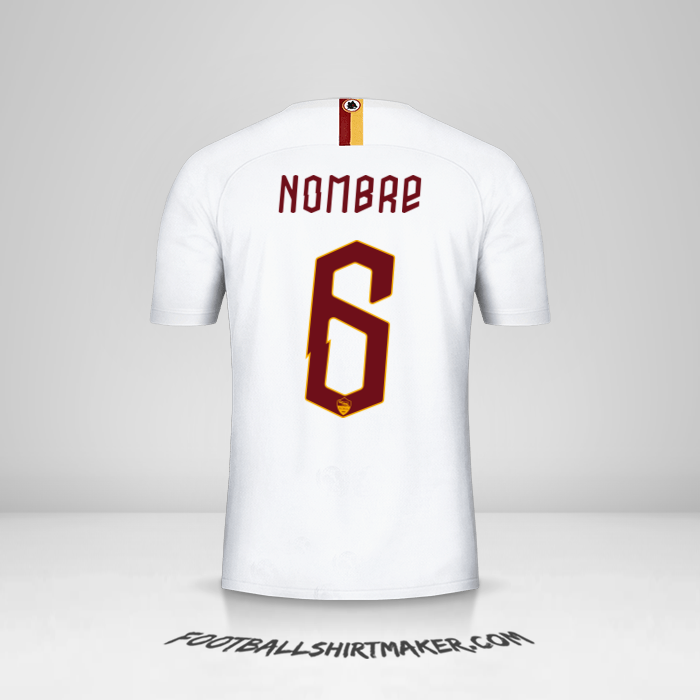 Camiseta AS Roma Cup 2019/20 Visita -  nombre - 6