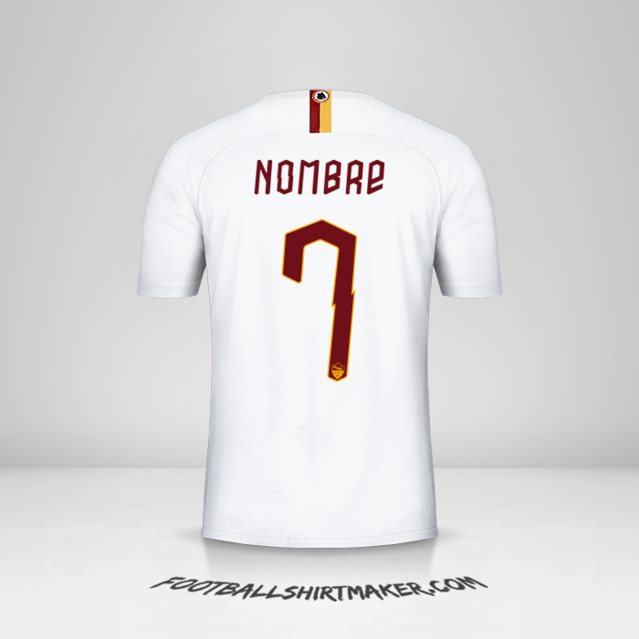 Jersey AS Roma Cup 2019/20 Visita -  nombre - 7