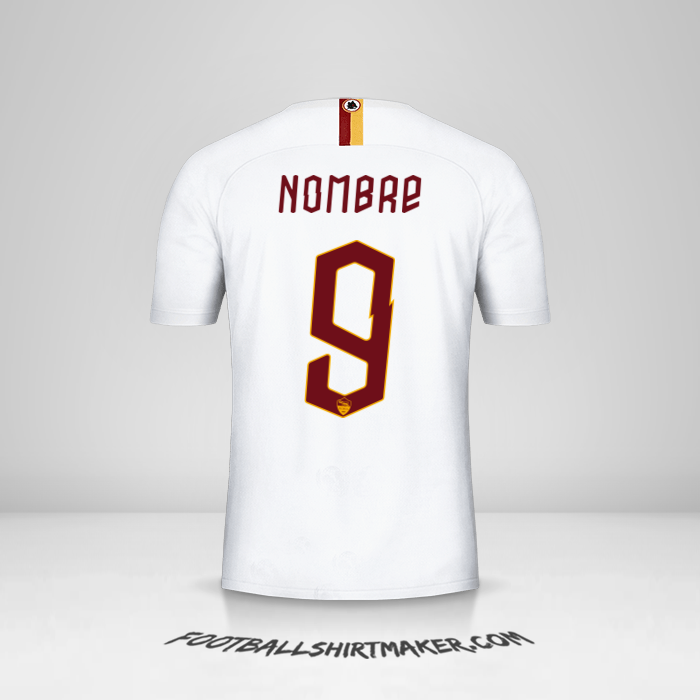 Jersey AS Roma Cup 2019/20 Visita -  nombre - 9
