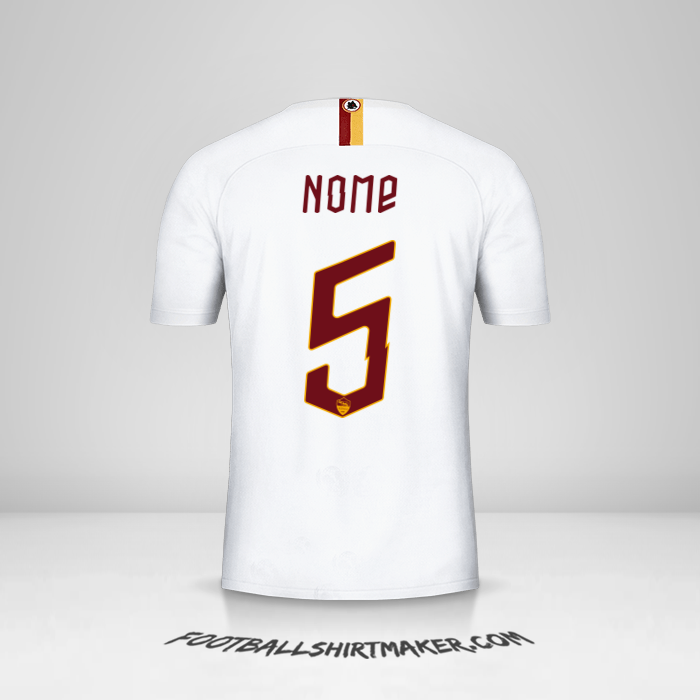 Maglia AS Roma Cup 2019/20 Seconda -  nome - 5