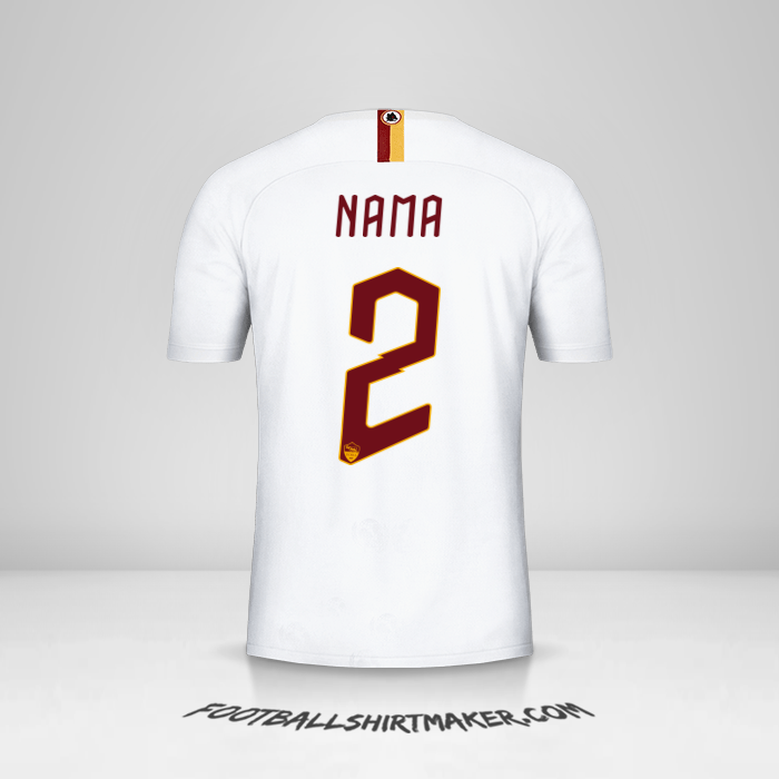 Jersey AS Roma Cup 2019/20 Alternatif -  nama - 2
