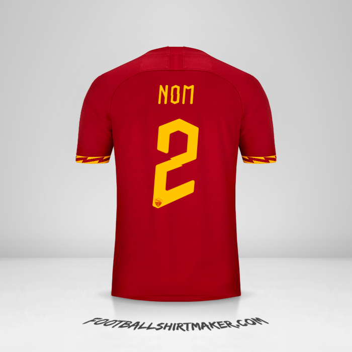 Maillot AS Roma Cup 2019/20 -  nom - 2
