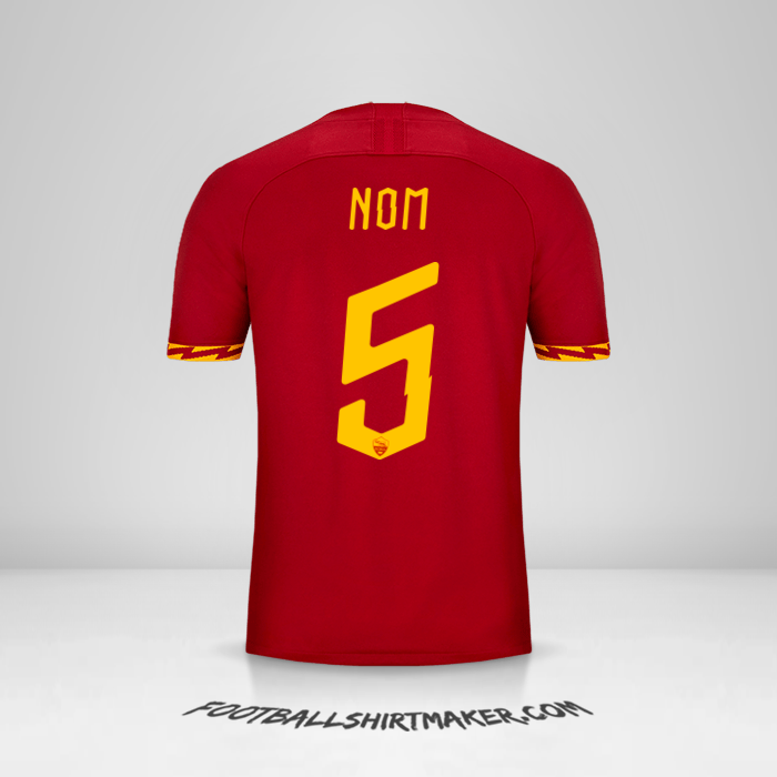 Maillot AS Roma Cup 2019/20 -  nom - 5