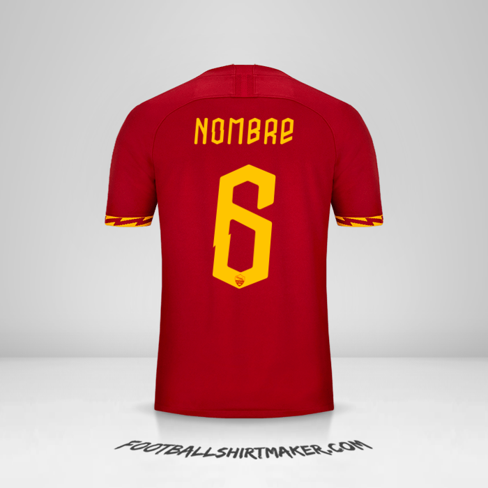 Jersey AS Roma Cup 2019/20 -  nombre - 6