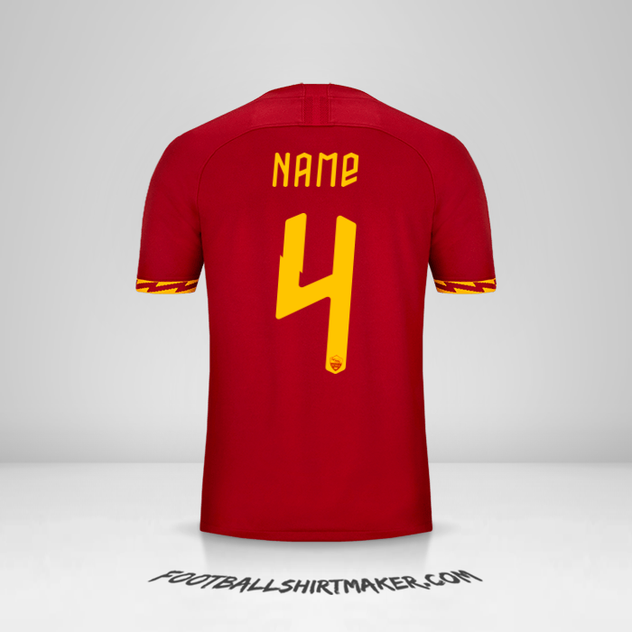 Shirt AS Roma Cup 2019/20 -  name - 4