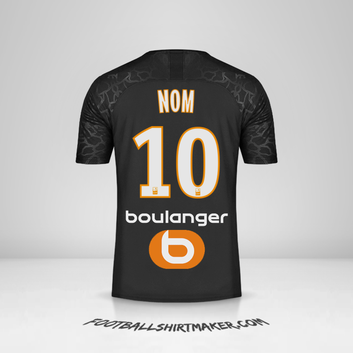 Maillot Olympique de Marseille 2019/20 Troisième -  nom - 10