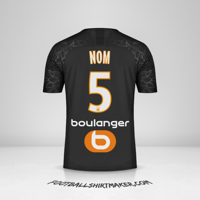 Maillot Olympique de Marseille 2019/20 Troisième -  nom - 5