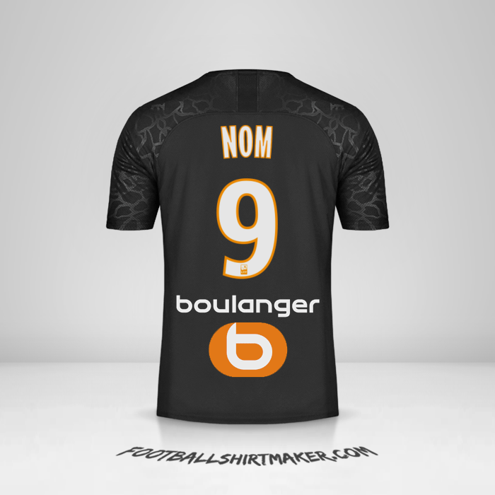 Maillot Olympique de Marseille 2019/20 Troisième -  nom - 9