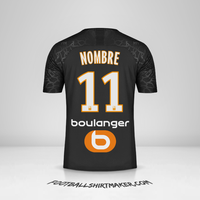 Jersey Olympique de Marseille 2019/20 Tercera -  nombre - 11