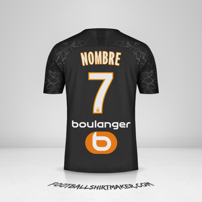 Jersey Olympique de Marseille 2019/20 Tercera -  nombre - 7