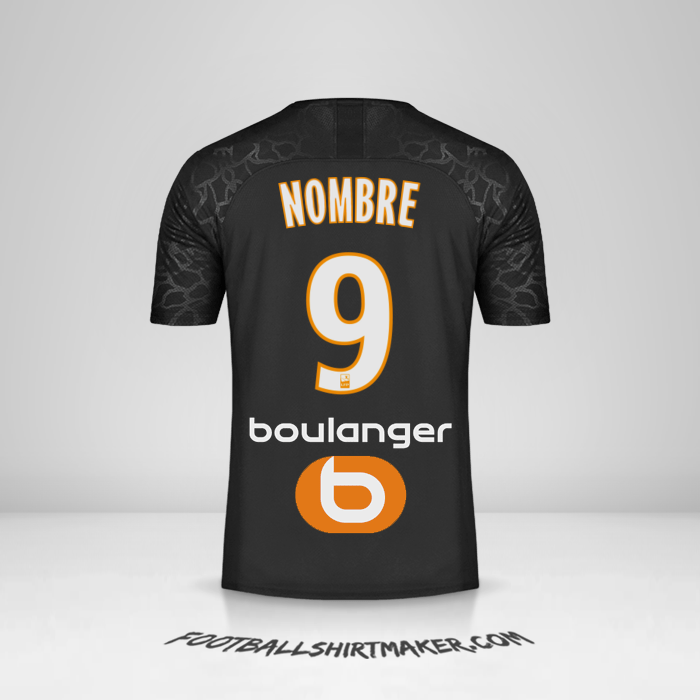 Camiseta Olympique de Marseille 2019/20 Tercera -  nombre - 9