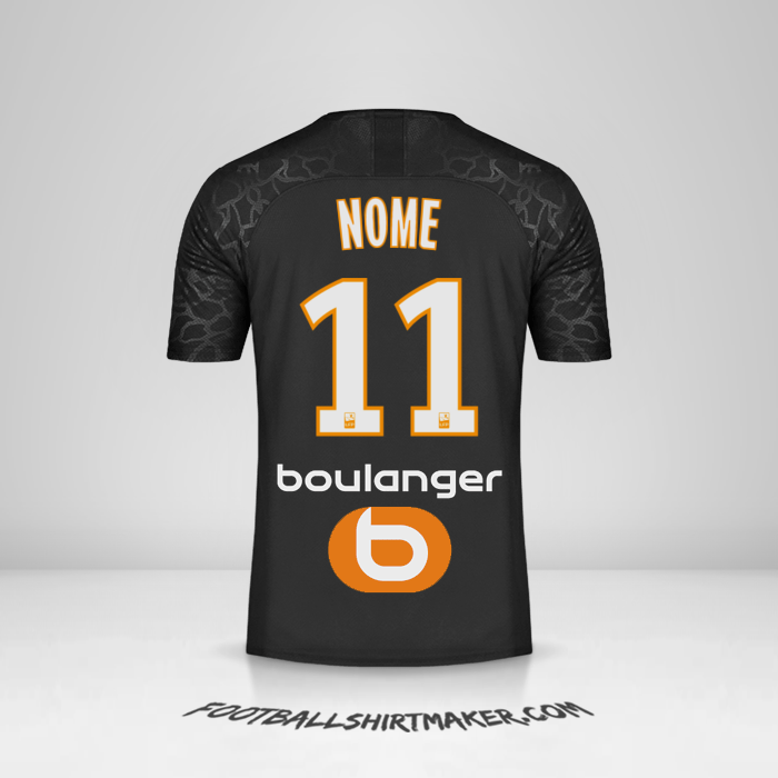 Camisola Olympique de Marseille 2019/20 Terceira -  nome - 11