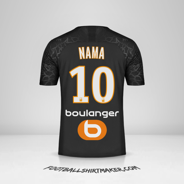 Jersey Olympique de Marseille 2019/20 Ketiga -  nama - 10