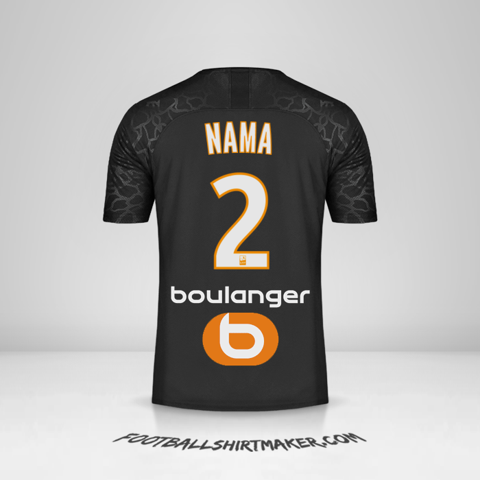 Jersey Olympique de Marseille 2019/20 Ketiga -  nama - 2