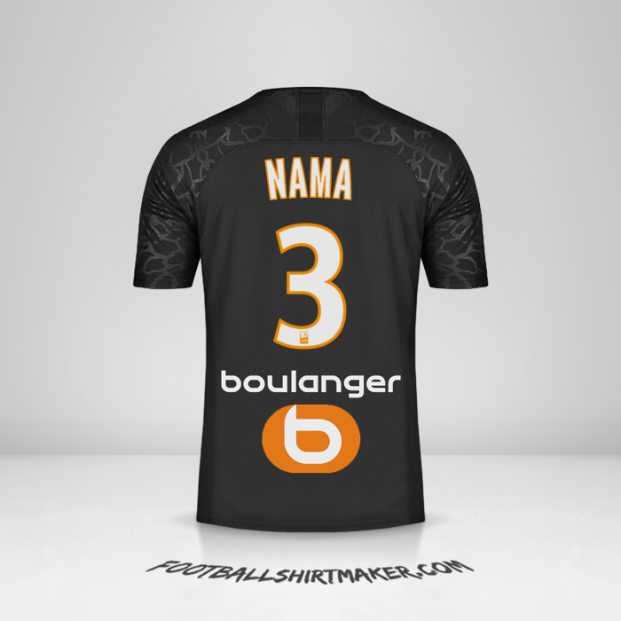 Jersey Olympique de Marseille 2019/20 Ketiga -  nama - 3