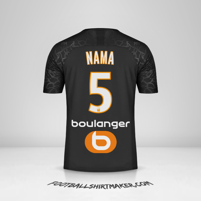 Jersey Olympique de Marseille 2019/20 Ketiga -  nama - 5
