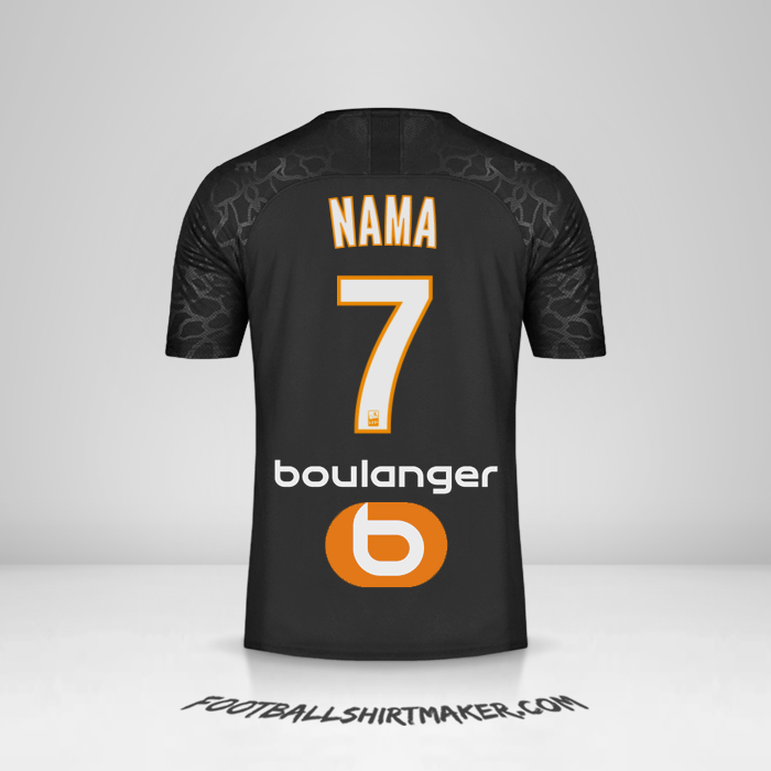 Jersey Olympique de Marseille 2019/20 Ketiga -  nama - 7