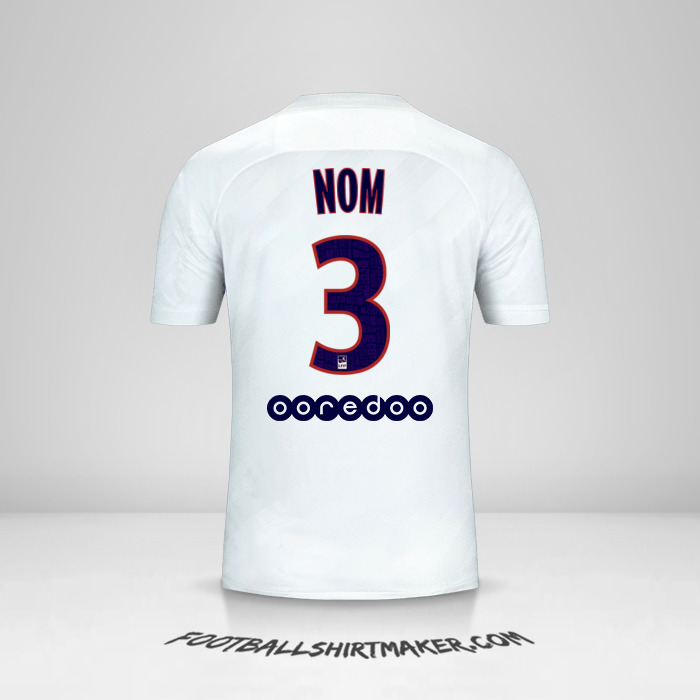 Maillot Paris Saint Germain 2019/20 Troisième -  nom - 3