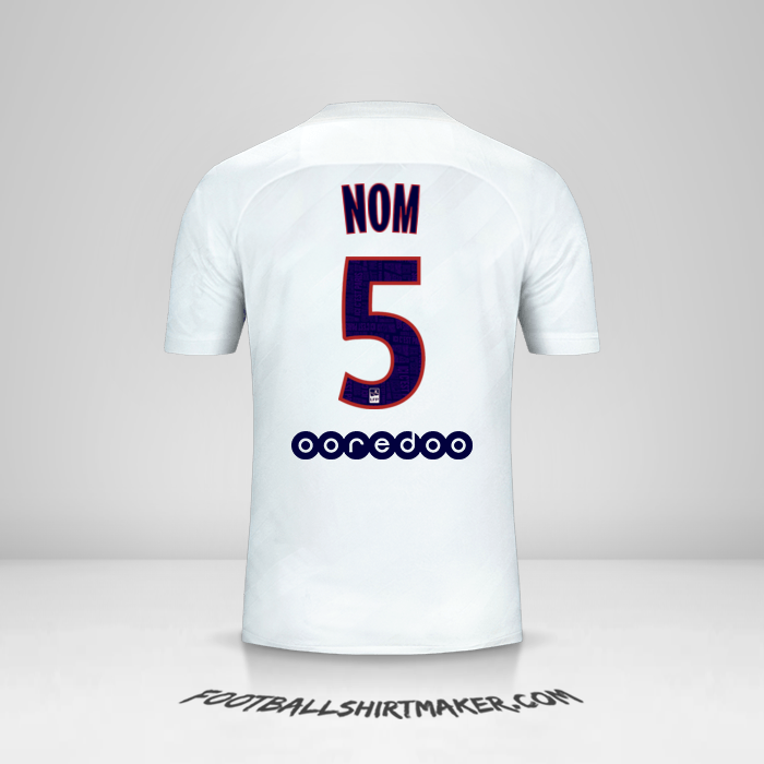 Maillot Paris Saint Germain 2019/20 Troisième -  nom - 5