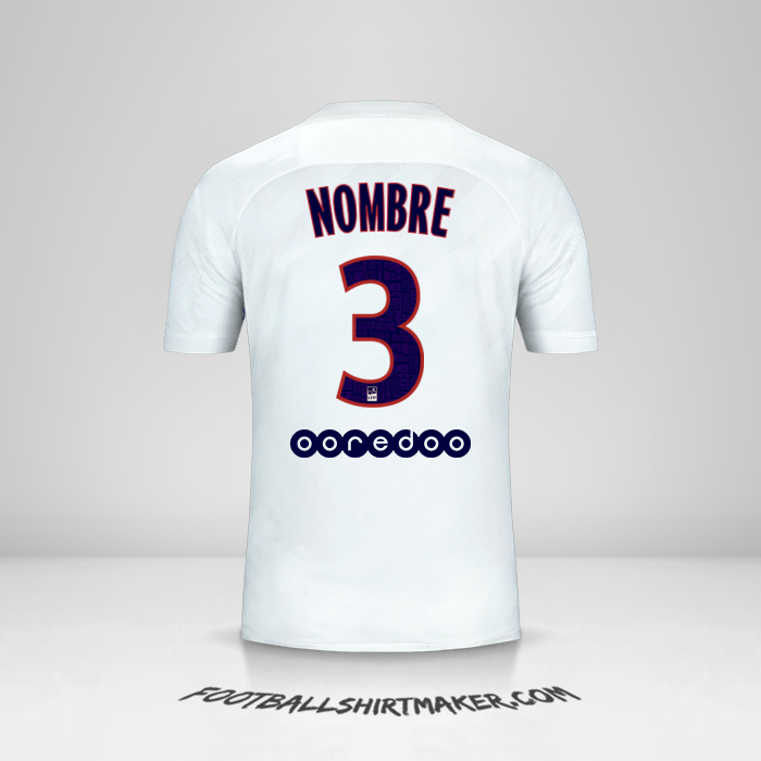 Jersey Paris Saint Germain 2019/20 Tercera -  nombre - 3