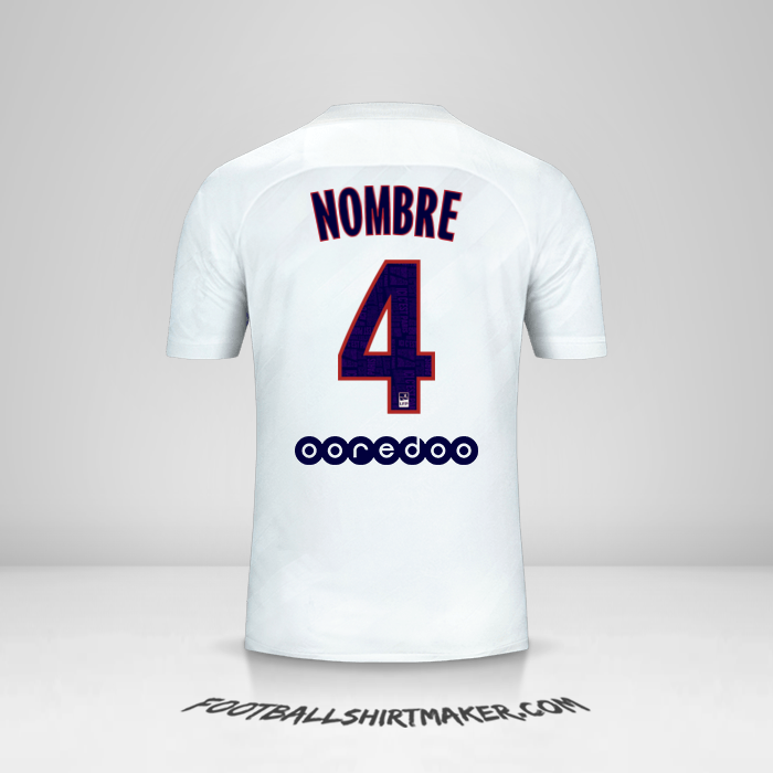 Jersey Paris Saint Germain 2019/20 Tercera -  nombre - 4