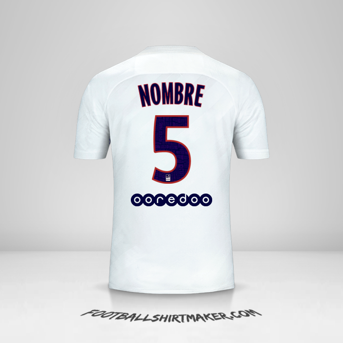 Jersey Paris Saint Germain 2019/20 Tercera -  nombre - 5
