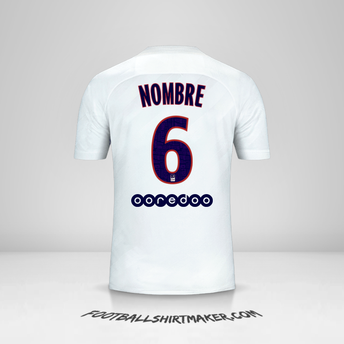 Camiseta Paris Saint Germain 2019/20 Tercera -  nombre - 6