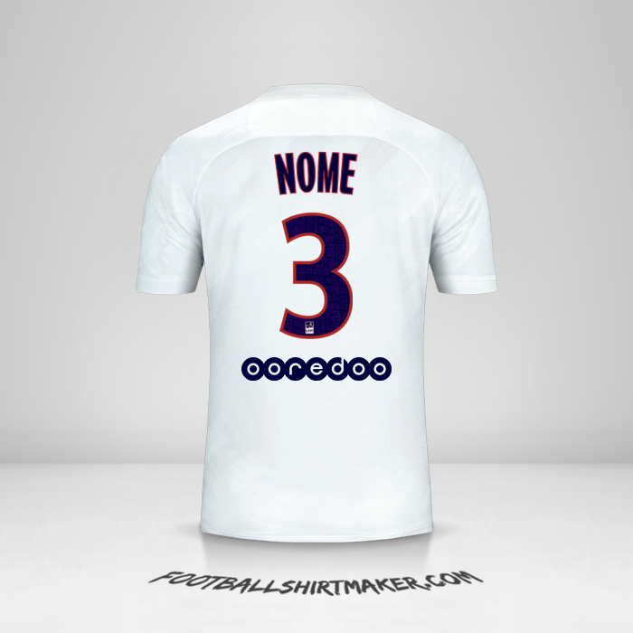 Camisola Paris Saint Germain 2019/20 Terceira -  nome - 3