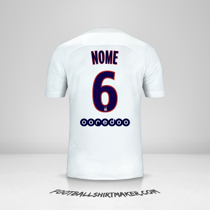 Camisa Paris Saint Germain 2019/20 Terceira -  nome - 6