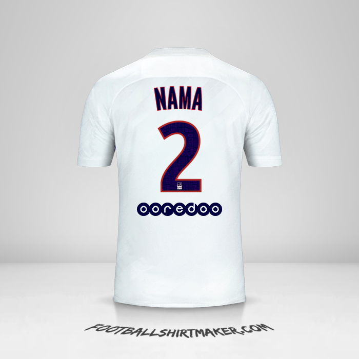 Jersey Paris Saint Germain 2019/20 Ketiga -  nama - 2