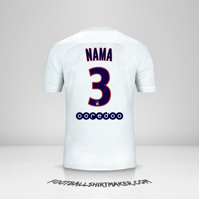 Jersey Paris Saint Germain 2019/20 Ketiga -  nama - 3