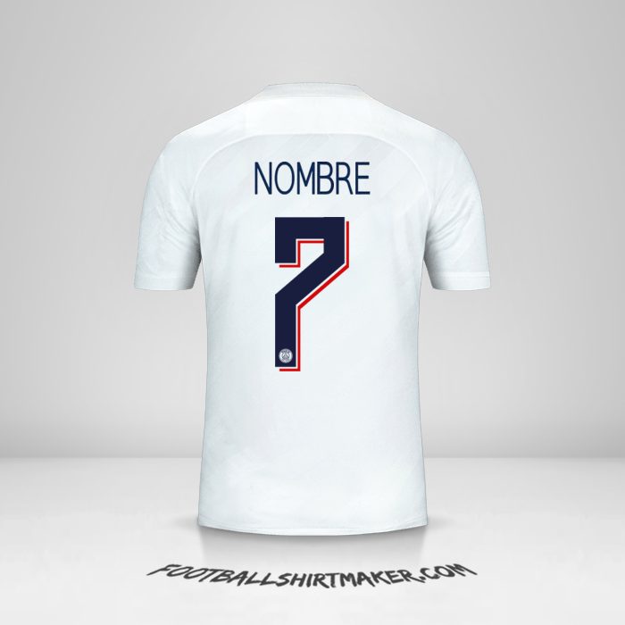 Jersey Paris Saint Germain Cup 2019/20 Tercera -  nombre - 7