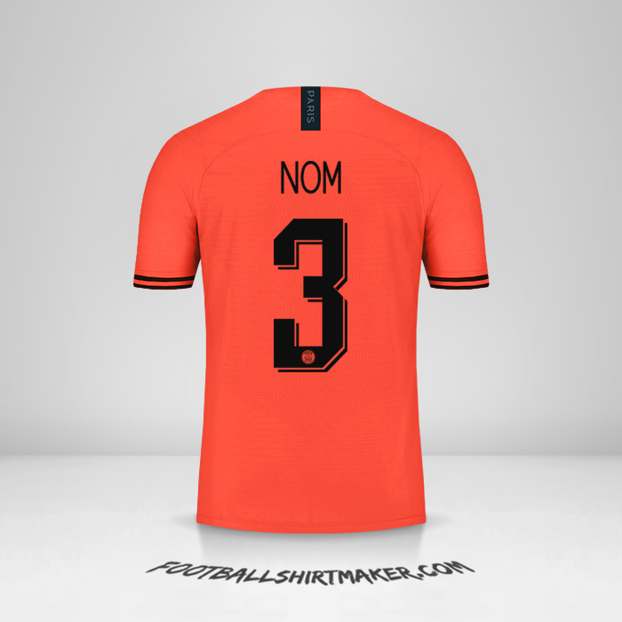 Maillot Paris Saint Germain Cup 2019/20 Extérieur -  nom - 3