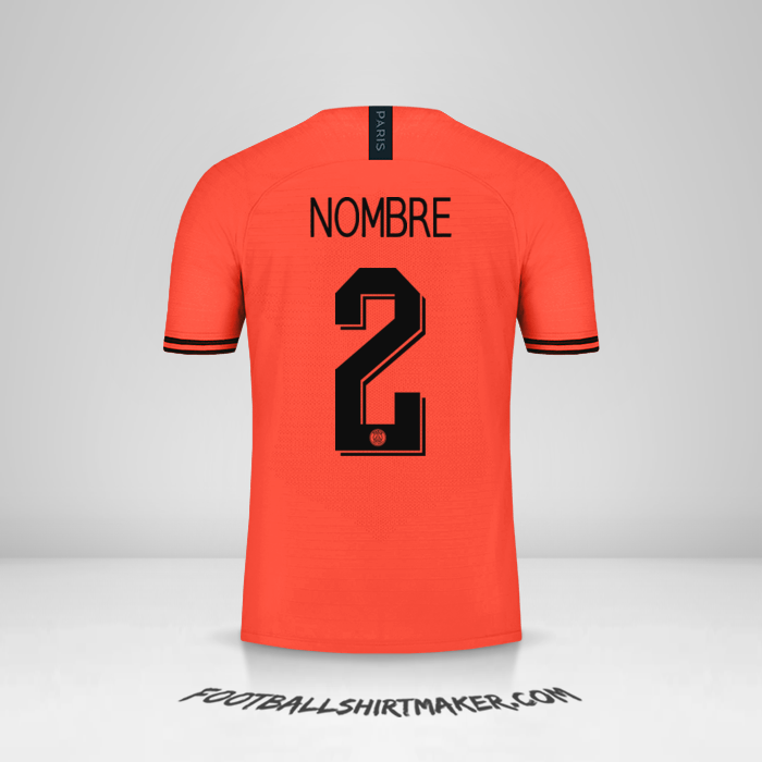 Camiseta Paris Saint Germain Cup 2019/20 Visita -  nombre - 2