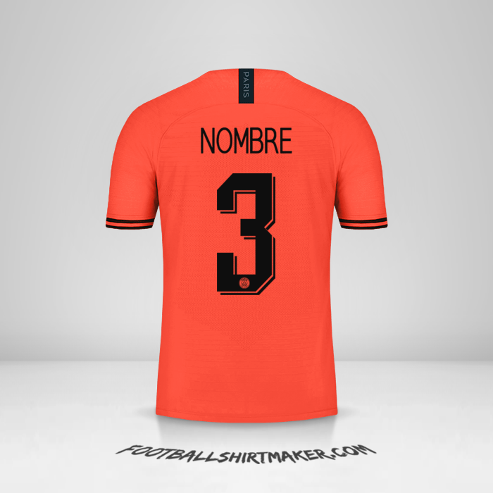 Camiseta Paris Saint Germain Cup 2019/20 Visita -  nombre - 3