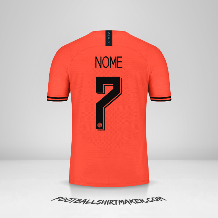 Maglia Paris Saint Germain Cup 2019/20 Seconda -  nome - 7