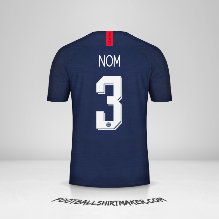 Maillot Paris Saint Germain Cup 2019/20 -  nom - 3
