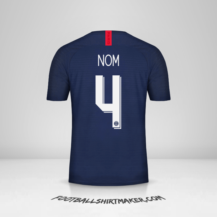 Maillot Paris Saint Germain Cup 2019/20 -  nom - 4