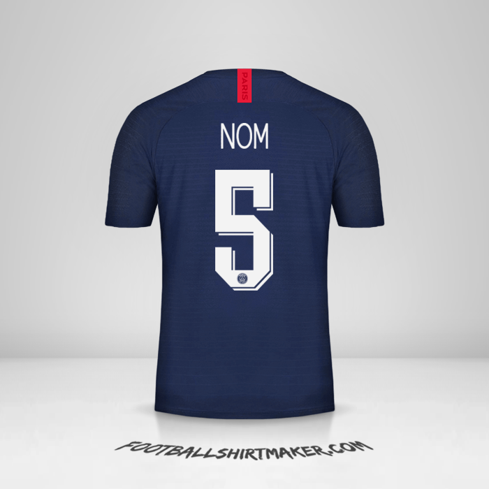 Maillot Paris Saint Germain Cup 2019/20 -  nom - 5