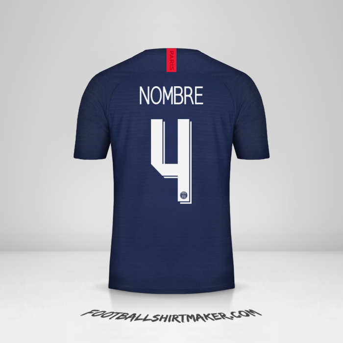 Camiseta Paris Saint Germain Cup 2019/20 -  nombre - 4
