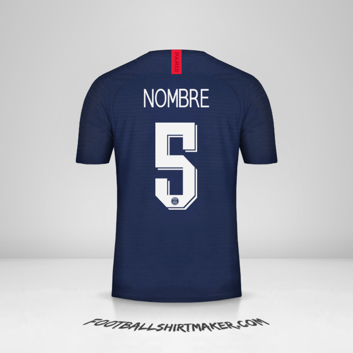 Camiseta Paris Saint Germain Cup 2019/20 -  nombre - 5
