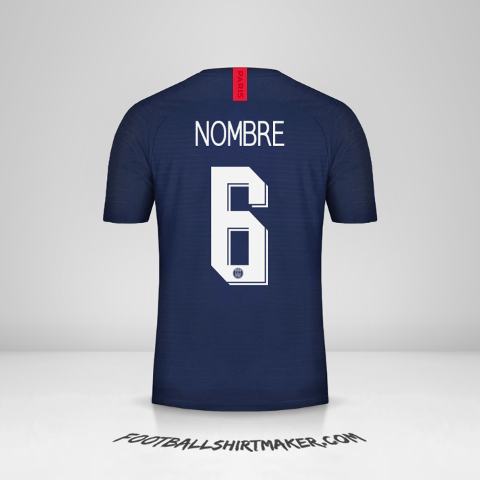 Jersey Paris Saint Germain Cup 2019/20 -  nombre - 6
