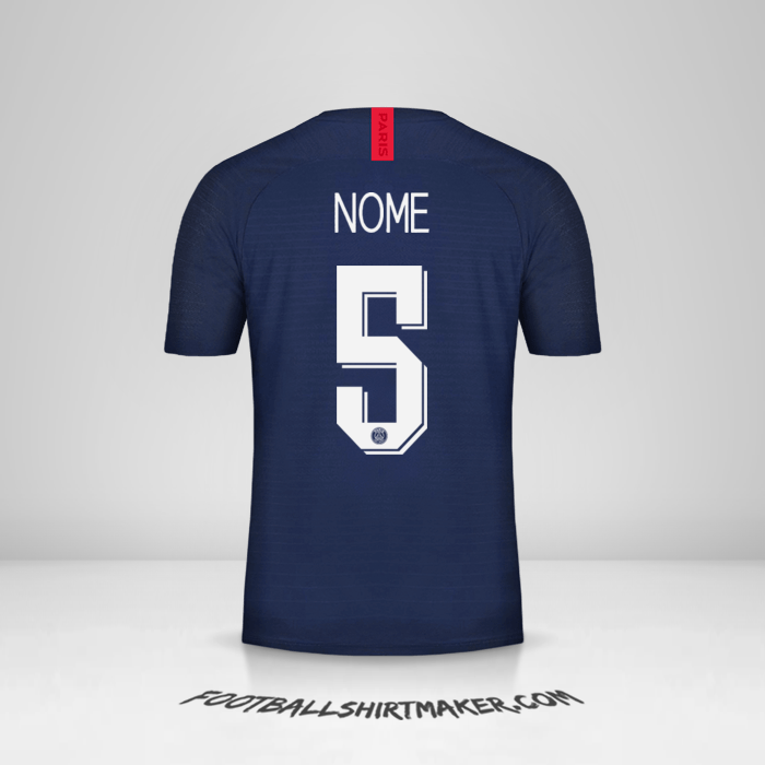 Camisa Paris Saint Germain Cup 2019/20 -  nome - 5